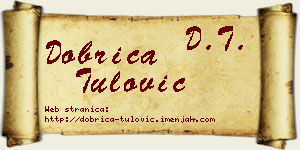 Dobrica Tulović vizit kartica